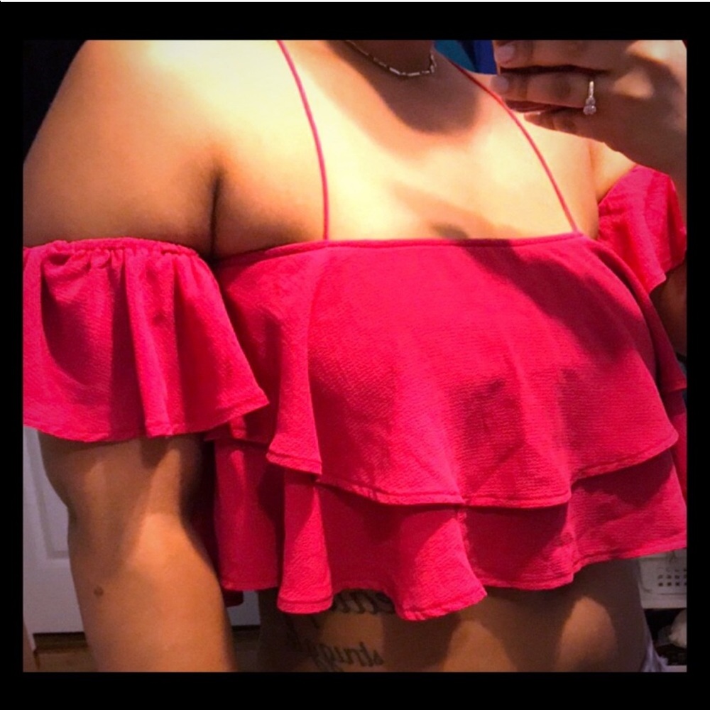 Pink crop top